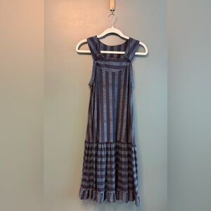 Marc by Marc Jacobs Blue Striped Breathable Cool Summer Tiered Knit Midi Dress